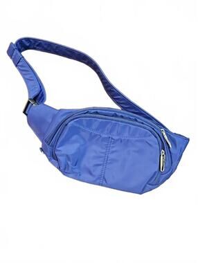 Travelon Anti-Theft RFID Blue Fanny Pack Belt Bag Strap Travel Hiking  Heavy